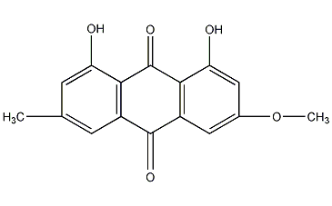 1,8-二羟基-3-甲氧基-6-蒽醌结构式