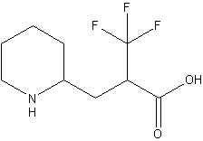 3,3,3-三氟-(2-哌啶基甲基)丙酸结构式