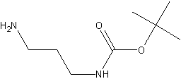 N-(叔丁氧基羰基)-1,3-二氨基丙烷结构式