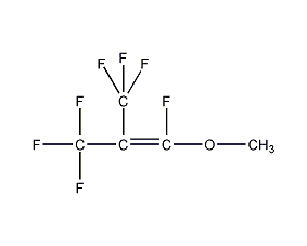 1-甲氧基(全氟基-2-甲基-1-丙烯)结构式