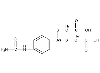 2,2'-[[[4-[(氨基羰基)氨基]苯基]砷]二(硫)]二乙酸结构式