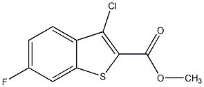 3-氯-6-氟苯并[b]噻吩-2-羧酸酯甲酯结构式
