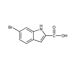 6-溴吲哚-2-羧酸结构式