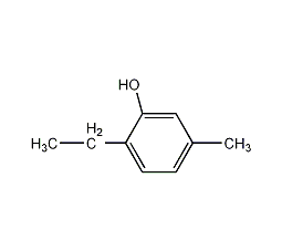 5-甲基-2-乙基苯酚结构式