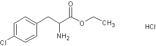 dl-对-氯苯基丙氨酸乙基酯酸盐结构式