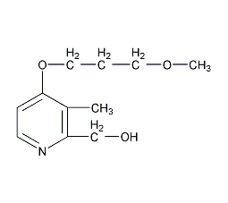 2-羟甲基-4-甲氧基丙氧基-3-甲基吡啶结构式
