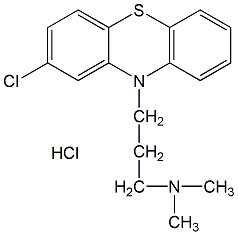 氯普马嗪盐酸结构式