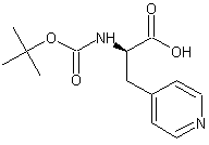 (R)-N-BOC-(4-吡啶基)丙氨酸结构式