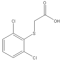 (2,6-二氯苯基硫)乙酸结构式