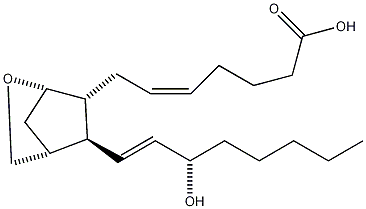 9,11-二脱氧-9α,11α-环氧亚甲基前列腺素F2α结构式