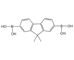 9,9-二甲基-2,7-芴二硼酸结构式