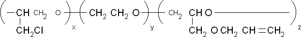 聚(环氯醇-co-乙烯氧化-co-烯丙基缩水甘油基醚)结构式