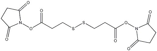 3,3'-二硫代二丙酸二(N-琥珀酰亚胺)酯结构式