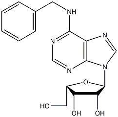 6-苄氨基嘌呤核苷结构式