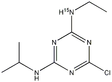 2-氯-4-乙氨基-15N-6-异丙氨基-1,3,5-三嗪结构式