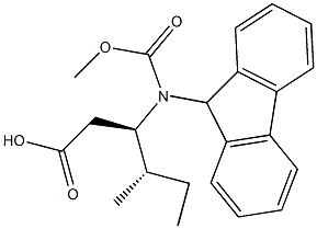 芴甲氧羰基-L-β-高异亮氨酸结构式