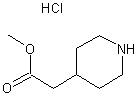 (4-哌啶)乙酸甲酯盐酸盐结构式