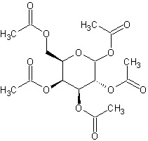 α,β-D-半乳糖五乙酸结构式