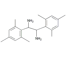 (1S,2S)-1,2-二(2,4,6-三甲基苯基)乙基烯二胺结构式