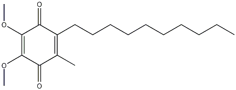 2,3-二乙氧基-5-甲基-6-癸基-1,4-苯醌结构式