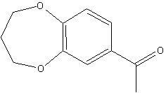 7-乙酰基-3,4-二氢-1,5-苯并二氧杂环庚烷结构式