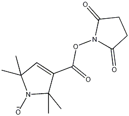2,2,5,5-四甲基-3-吡咯啉-1-氧基-3-羧酸正羟基琥珀酰亚胺酯结构式