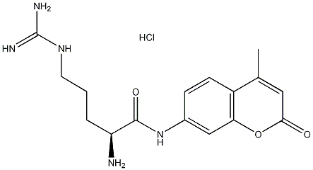 L-精氨酸-4-甲基香豆素-7-氨基盐酸盐结构式