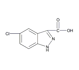 5-氯-1H-吲唑-3-羧酸结构式