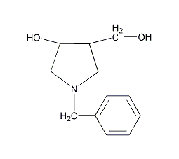 (3R,4R)-1-苄基-4-羟基-3-吡咯烷甲醇结构式