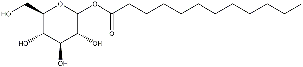 1-氧代十二烷基-α-D-葡萄糖苷结构式