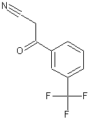 3-(三氟甲基)苯甲酰基乙腈结构式