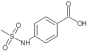 p-(甲基磺酰胺)苯甲酸结构式