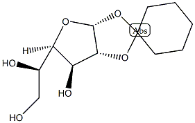 1,2-O-亚环己基-α-D-呋喃葡萄糖结构式