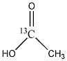 醋酸(1-13C)结构式