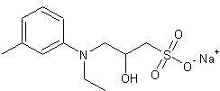 N-乙基-N-(2-羟基-3-硫代丙基)-间苯甲胺钠盐结构式