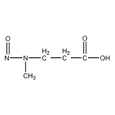 3-(N-亚硝基-N-甲氨基)丙酸结构式