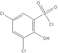 3,5-二氯-2-羟基苯磺酰氯结构式