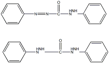 二苯偶氮碳酸肼和1,5-二苯卡巴肼混合物结构式