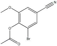 3-溴-5-甲氧基-4-乙酰氧基苯甲腈结构式