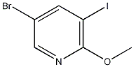 5-溴-3-碘-2-甲氧基吡啶结构式