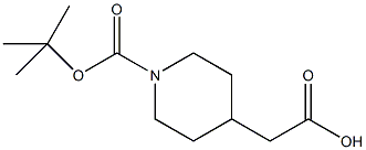 1-BOC-4-哌啶醋酸结构式