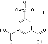 5-磺基-1,3-苯二甲酸单锂盐结构式