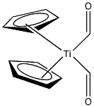 双(环戊二基)二羰基钛结构式