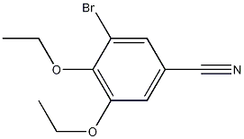 3-溴-4,5-二乙氧基苯甲腈结构式