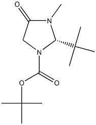 (S)-(−)-1-叔丁氧羰基-2-叔丁基-3-甲基-4-咪唑烷酮结构式