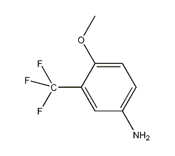 4-甲氧基-3-(三氟甲基)苯胺结构式