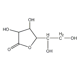 D-葡萄糖酸-γ-内酯结构式