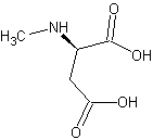 N-甲基-D-天门冬胺基乙酸结构式