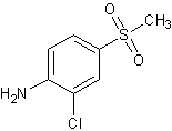 2-氯-4-甲基磺酰苯胺结构式