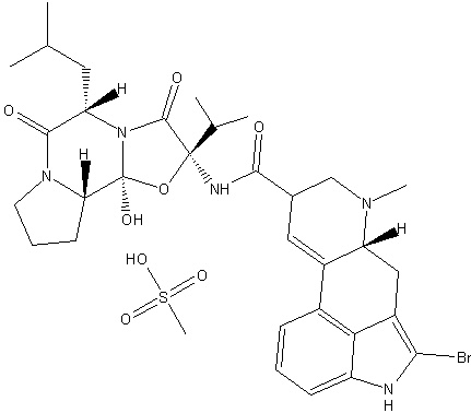 甲磺酸溴隐亭结构式